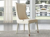 美克世家 美式 欧洲进口榉木 布艺软包 餐椅