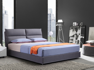 简约现代布艺床双人床可拆洗 卧室1.8*2.0米软床