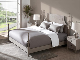  美克家居旗下品牌 美式风格 冬日序章一米八直板床 经典复古设计 天然橡胶木 卧室床1.8*2.0米