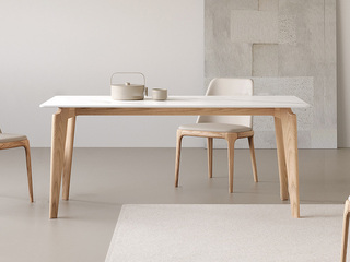 北欧风格 环保纳帕皮革 原木色白蜡木架 餐椅