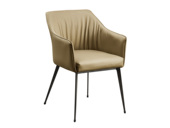 诺美帝斯 极简风格 仿真皮+碳素钢脚架 棕色 餐椅 （单把价格 需双数购买 单数不发货）