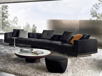 iLoven 意乐威 意式极简 迪兰沙发 复古荔枝纹至臻头层黄牛皮 全真皮沙发 甄选天然蓬松羽绒抱枕靠包 厚实饱满 高回弹海绵填充 实木框架 沙发组合 3+左转角沙发（此配置为3.98米四个坐包 两个真皮抱枕两个布抱枕）