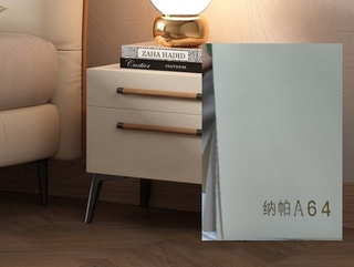  现代简约 扪皮 床头柜（定制：颜色做康高纳帕A64同色仿皮 定制产品不退不换）