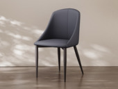 歌迪 极简风格 细腻柔软猫抓皮+碳素钢脚架 深蓝色 餐椅（单把价格 需双数购买 单数不发货）