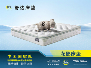  花影系列 防静电面料 二代舒柔绗缝层 1.5*2.0米 柔软承托云感乳胶 边缘加固支撑系统 奥妙扣抗干扰支撑系统 舒适减压层设计 床垫