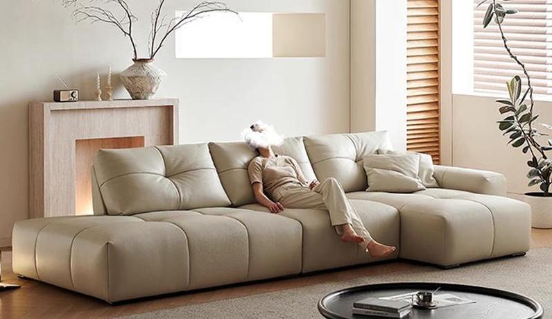 欧瑞仕 意式极简 像素豆腐块功能沙发 舒适柔韧仿真皮 可调节拉伸靠包 坐深随意切换可躺可靠 人体工学弧度靠背分区科学承托 饱满软弹坐包 田字拉点稳固不变形 进口俄罗斯落叶松实木框架 3.6米 左扶手沙发