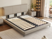 歌迪【性价比NO.1】极简风格 高定头层黄牛皮 可调节床头0靠墙设计 更“省”空间 高密度海绵Q弹软糯抗压支撑+5A级俄罗斯落叶松实木框架 1.5*2.0米床（搭配10公分松木排骨架）