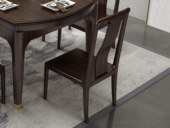 檀雅居 新中式 进口乌金木 曲线靠背舒适有型 乌金色 餐椅（单把价格 需双数购买 单数不发货）