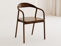 一方茶居 新中式 公元椅 进口南美胡桃木 深胡桃 主人椅