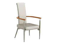 一方茶居 现代轻奢 客椅 不锈钢电镀黑钛架子+乌金木扶手 优质西皮靠背座包 茶椅