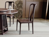 檀影轩 新中式 进口乌金木 纹理自然温润 透气弧形镂空靠背 贴合人体曲线 黑檀色 餐椅（单把价格 需双数购买 单数不发货）