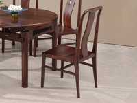 檀影轩 新中式 进口乌金木 纹理自然温润 五金装饰点缀 舒适弧形靠背 黑檀色 餐椅（单把价格 需双数购买 单数不发货）