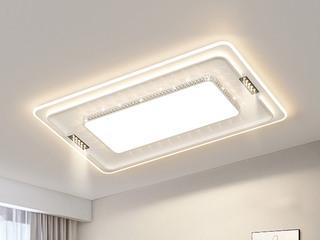 【包邮】 现代简约 铁+亚克力 客厅卧室系列 全屋套餐XY0235白-两室一厅-三色变光 白色 两室一厅(含光源 LED贴片)（内蒙古，新疆，西藏，青海，甘肃、宁夏等地区不包邮 运费请咨询客服）