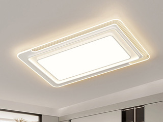 【包邮】 现代简约 铁+亚克力 客厅卧室系列 全屋套餐XY0221白-两室一厅-离线语音+遥控 白色 两室一厅(含光源 LED贴片)（内蒙古，新疆，西藏，青海，甘肃、宁夏等地区不包邮 运费请咨询客服）