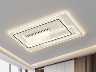 【包邮】 现代简约 铁+亚克力 客厅卧室系列 全屋套餐XY0201黑-两室一厅-三色变光 黑色 两室一厅(含光源 LED贴片)（内蒙古，新疆，西藏，青海，甘肃、宁夏等地区不包邮 运费请咨询客服）