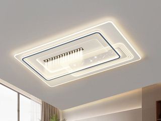 【包邮】 现代简约 铁+亚克力 客厅卧室系列 全屋套餐XY0201蓝-两室一厅-离线语音+遥控 蓝色 两室一厅(含光源 LED贴片)（内蒙古，新疆，西藏，青海，甘肃、宁夏等地区不包邮 运费请咨询客服）