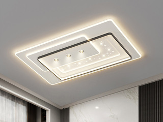 【包邮】 现代简约 铁+亚克力 客厅卧室系列 全屋套餐XY0193黑-两室两厅-三色变光 黑色 两室两厅(含光源 LED贴片)（内蒙古，新疆，西藏，青海，甘肃、宁夏等地区不包邮 运费请咨询客服）