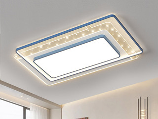 【包邮】 现代简约 铁+亚克力 客厅卧室系列 全屋套餐XY0190蓝-两室一厅-离线语音+遥控 蓝色 两室一厅(含光源 LED贴片)（内蒙古，新疆，西藏，青海，甘肃、宁夏等地区不包邮 运费请咨询客服）