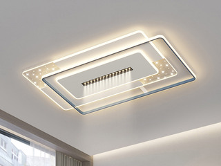 【包邮】 现代简约 铁+亚克力 客厅卧室系列 全屋套餐XY0185蓝-两室两厅-离线语音+遥控 蓝色 两室两厅(含光源 LED贴片)（内蒙古，新疆，西藏，青海，甘肃、宁夏等地区不包邮 运费请咨询客服）