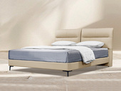 喜临门 现代简约 尚雅真皮床 细腻柔软头层牛皮 渐变式独立靠包床头 两段式设计贴合身躯久靠不累 1.8*2.0米真皮床