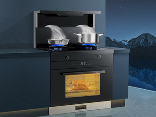 【包邮 包送装】 智能云厨系统 自动热清洗功能 56L大容积蒸烤箱一机多用 双通道一体风箱设计 防火墙安全保护功能 烟灶联动功能 集成灶（内蒙古，新疆，西藏，青海，甘肃、宁夏等地区不包邮 运费请咨询客服）