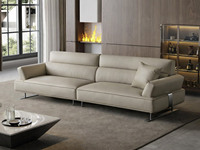 【现货】欧瑞仕 意式极简 卡布奇诺真皮沙发 高定头层黄牛皮 PLUS大坐深全方位享受 高密度海绵实力承托 不锈钢五金扶手 俄罗斯落叶松实木框架 沙发