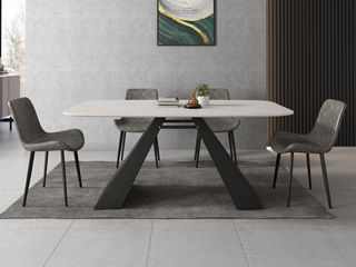  极简风格 优质皮艺 碳素钢底座 深灰色 网红餐椅