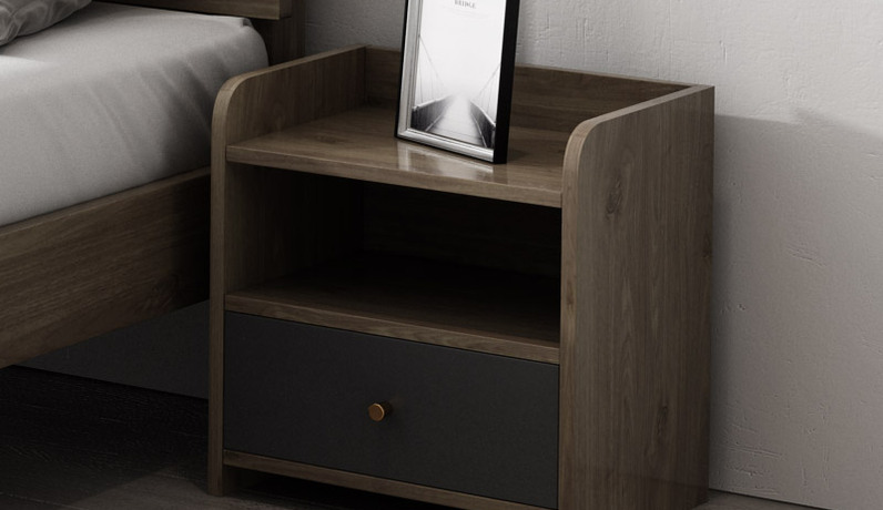 艺家 现代简约 柚木色 5503 床头柜