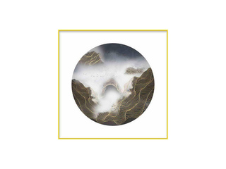  晶瓷+铝合金框 晶瓷画