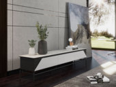 卡罗亚 极简风格 2.0米 哑光岩板+实木电视柜