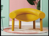 梵克美家 轻奢风格 实木框架 创意休闲椅