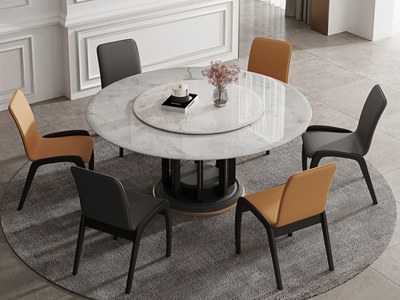  现代简约 优质白蜡木 皮艺 高弹舒适 灰色 餐椅